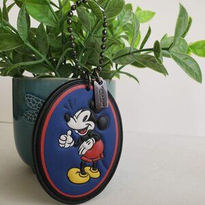 EUC Coach x Disney Mickey Mouse Bag Charm – Black, Blue, White, Red & Yellow